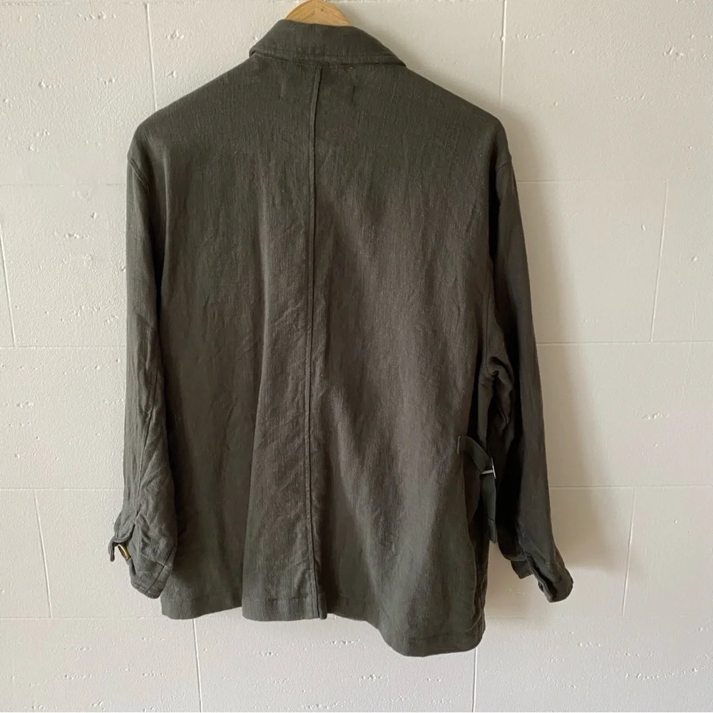 Zara | Khaki Oversized Shacket | Cotton Lightweight Utility | Medium - Picture 6 of 7
